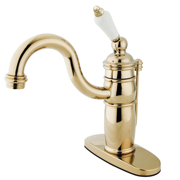 Victorian Bathroom Faucet W/ Pop-Up Drain, Polished Brass